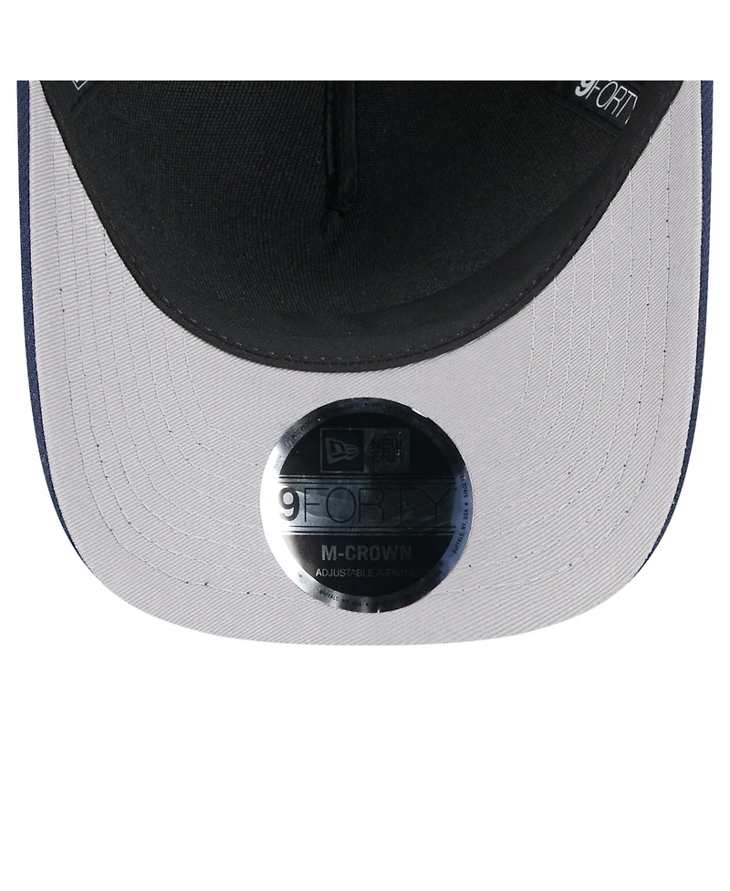 New Era Men's Black/Navy New England Patriots 2025 Nfl Draft 9FORTY A-Frame M-Crown Adjustable Hat