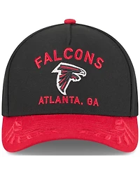 New Era Men's Black/Red Atlanta Falcons 2025 Nfl Draft 9FORTY A-Frame M-Crown Adjustable Hat