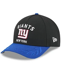 New Era Men's Black/Royal New York Giants 2025 Nfl Draft 9FORTY A-Frame M-Crown Adjustable Hat