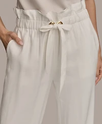 Donna Karan New York Women's Tie Waist Wide-Leg Pants