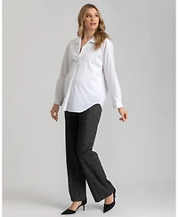 Maternity 3/4 Sleeve Anna Blouse with V-Neck