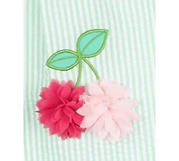 Rare Editions Baby Girls Cherry Seersucker Dress