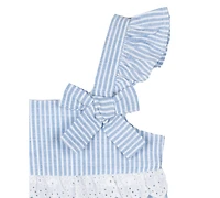 Rare Editions Baby Girls' Striped Yarn-Dyed Dress