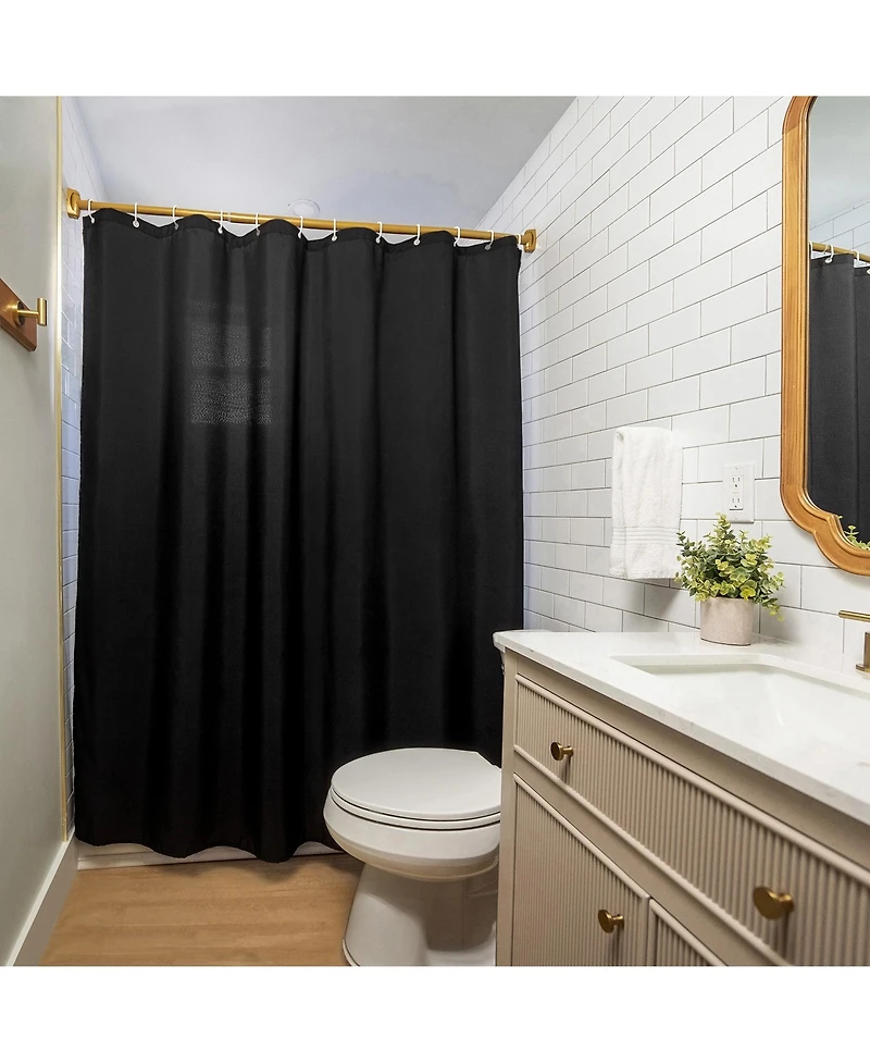 Americanflat 71x74 Solid Shower Curtain - Water Resistant