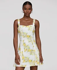 Avec Les Filles Women's Printed Sleeveless Mini Dress