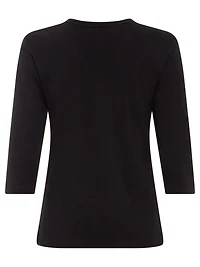 Olsen Women's Embellished V-Neckline T-Shirt
