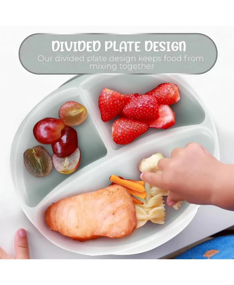 Sperric Baby Girls Silicone Suction Plate 100% Food Grade Stay Put Plates - Bpa Free Microwave & Dishwasher Safe