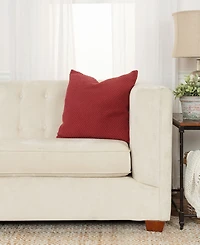 Rizzy Home Urban Farmhouse Solid Woven Decorative Pillow, 20" x 20"