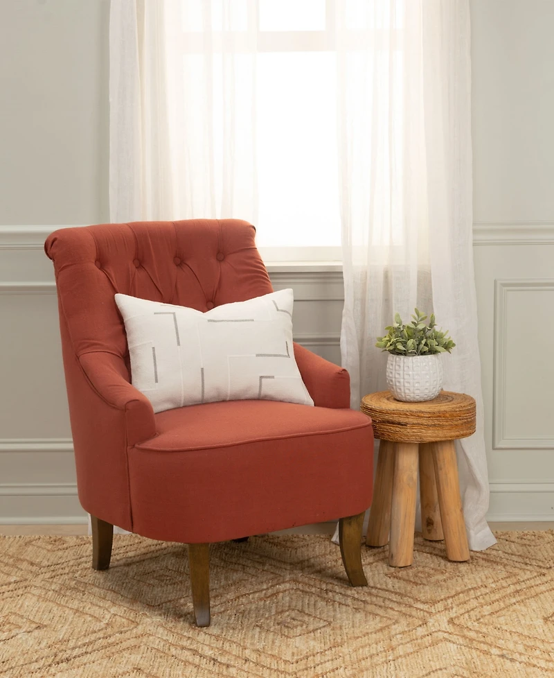 Rizzy Home Glam Striped Woven Decorative Pillow, 14" x 20"