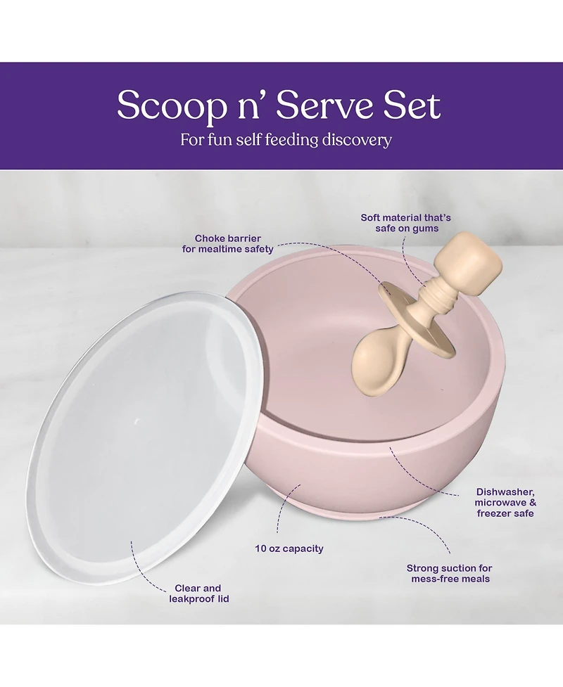 Sperric Toddler Bowls with Suction, Silicone Feeding Set Suction Bowl with Lids and Spoons, Bpa Free Bowls 0-6 Months Feeding Essentials