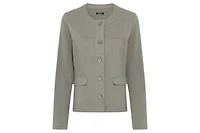 Olsen Women's Mixed Media Jersey Jacket