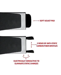 Fluance Vinyl Record & Stylus Cleaning Kit with 2-in-1 Anti-static Carbon Fiber & Soft Velvet Lp Brush and Stylus Brush