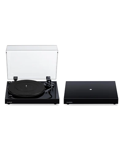 Fluance RT82 Reference High Fidelity Vinyl Turntable Record Player with Ortofon OM10 Cartridge And Anti-Vibration Wood Isolation Base - Piano Black