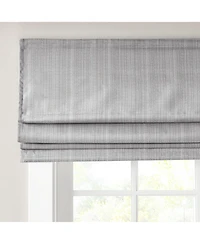 Basketweave Room Darkening Cordless Roman Shade, Single Panel for Bedroom, Thermal Insulated Window Blind Treatment for Living Room