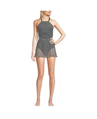 Lands' End Women's Crochet Monokini Swim Dress Swimsuit