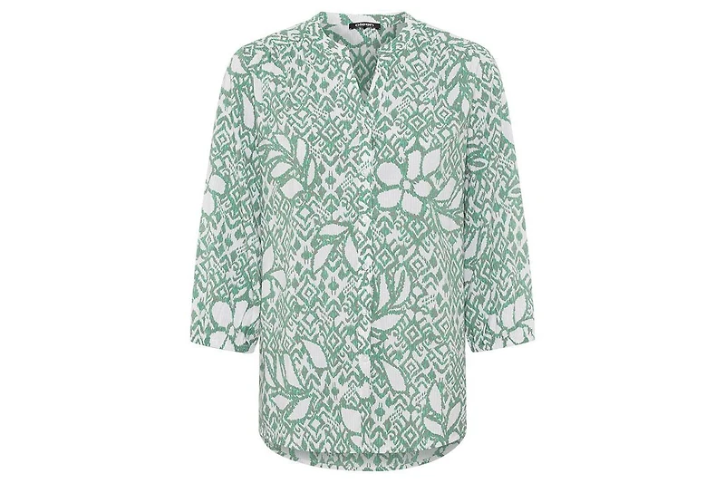 Olsen Women's Ikat Print Tunic Shirt