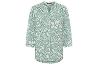 Olsen Women's Ikat Print Tunic Shirt