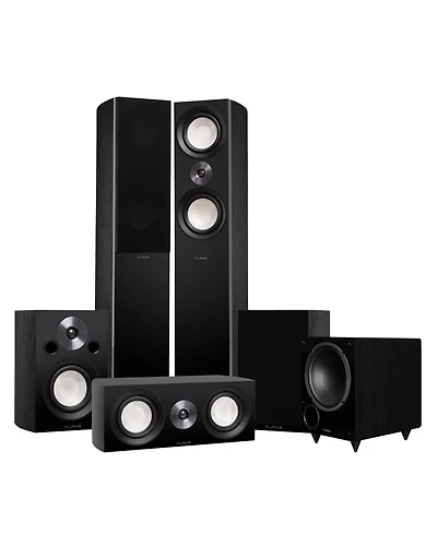Fluance Reference Surround Sound Home Theater Channel Speaker System including 3-Way Floorstanding Towers, Center Channel