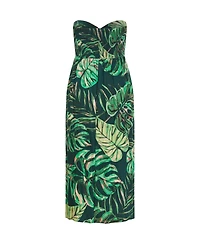 City Chic Plus Peta Palm Maxi Dress