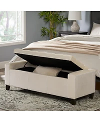 Tufted Upholstered Storage Ottoman Bench with Lift-Top and Versatile Seating for Bedroom or Living Room-The Pop Home