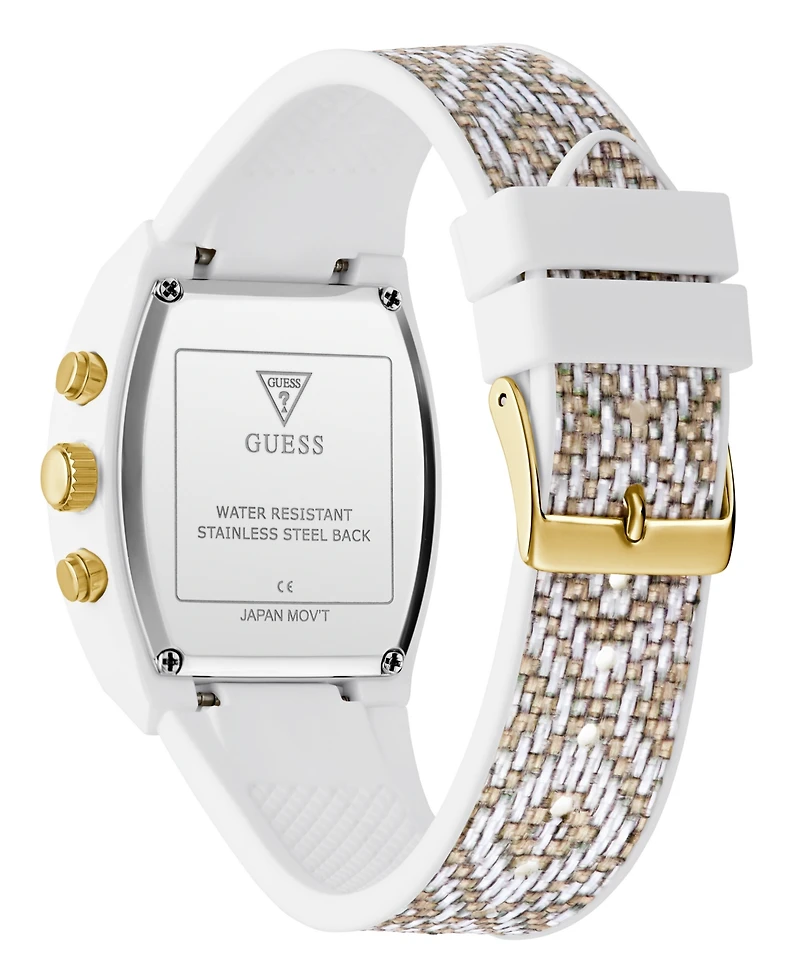 Guess Women's Multi-Function White Silicone Strap Watch, 36mm