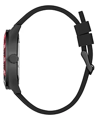 Guess Men's Multifunction Black Silicone Watch, 44mm
