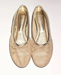 Mango Women's Mesh Bow Ballerina Shoes