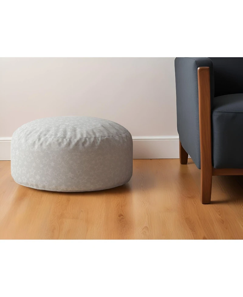 Handcrafted Cotton Round Abstract Pouf Ottoman for Cozy and Functional Decor