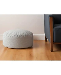 Handcrafted Cotton Round Abstract Pouf Ottoman for Cozy and Functional Decor