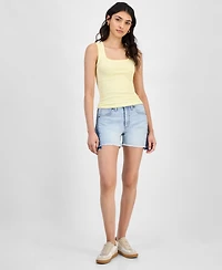And Now This Women's Ribbed Seamless Square-Neck Tank Top, Created for Macy's