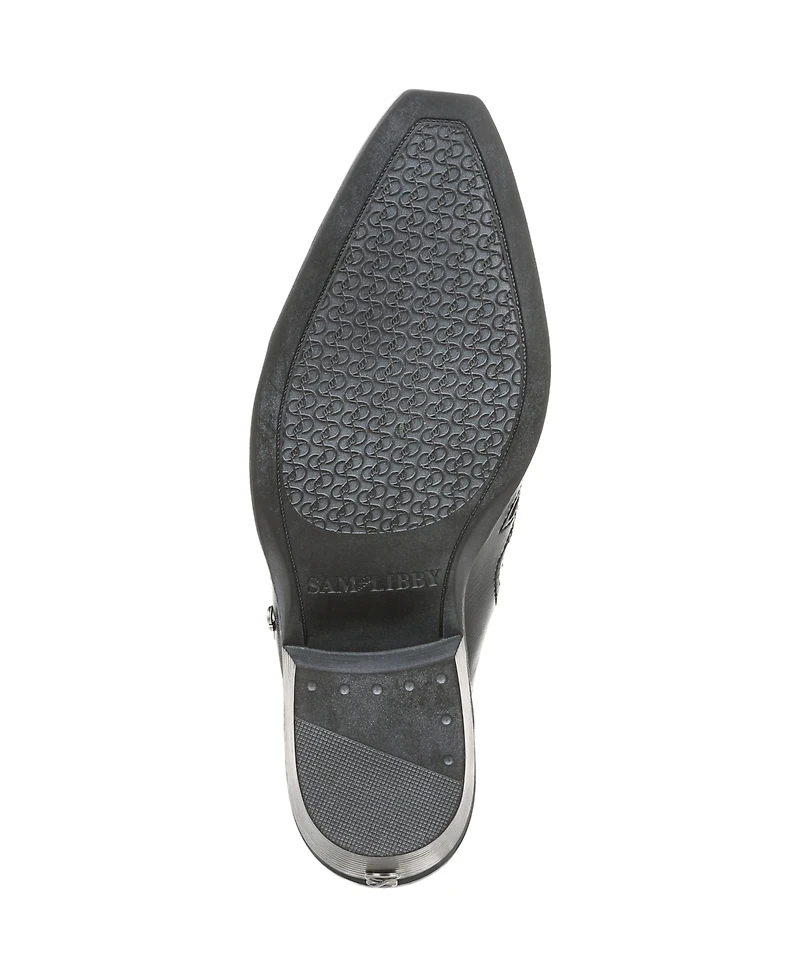 Sam and Libby Women's Floren Western Block Heel Mules