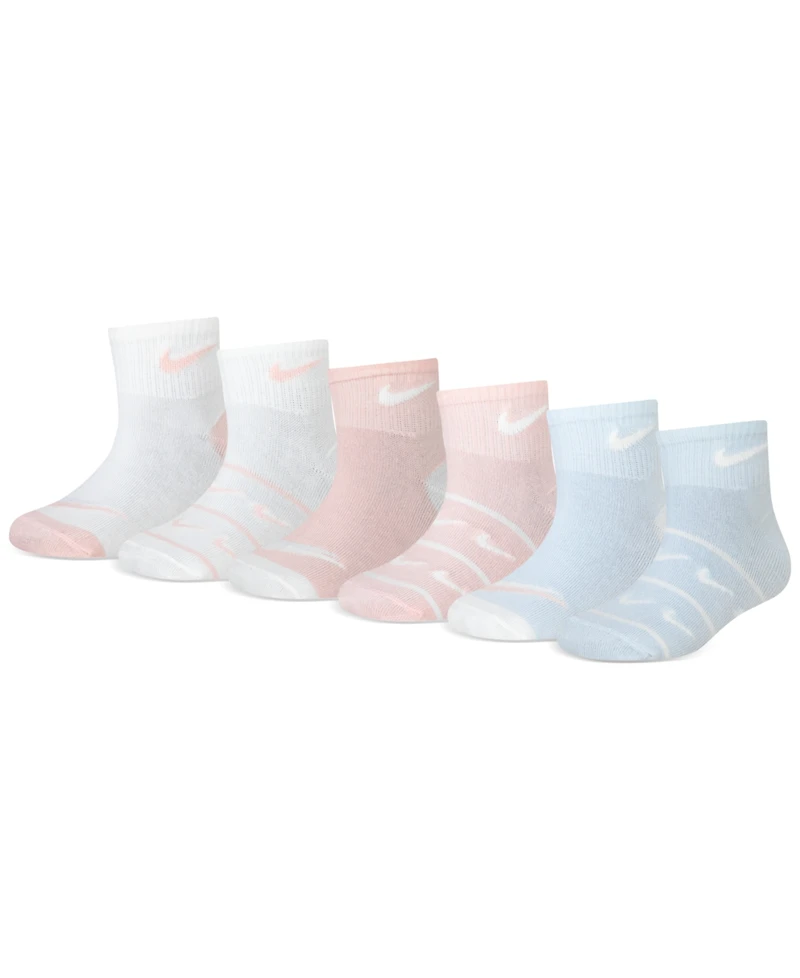 Nike Little Girls Ankle Socks, 6 Pack