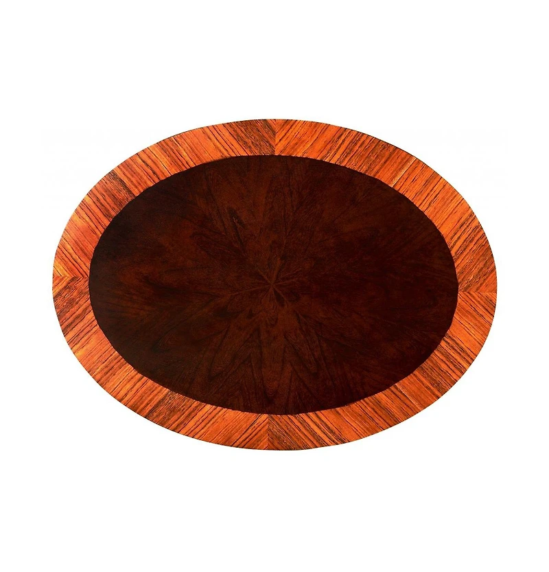 Wood Oval Coffee Table with Drawer and Shelf for Storage and Display