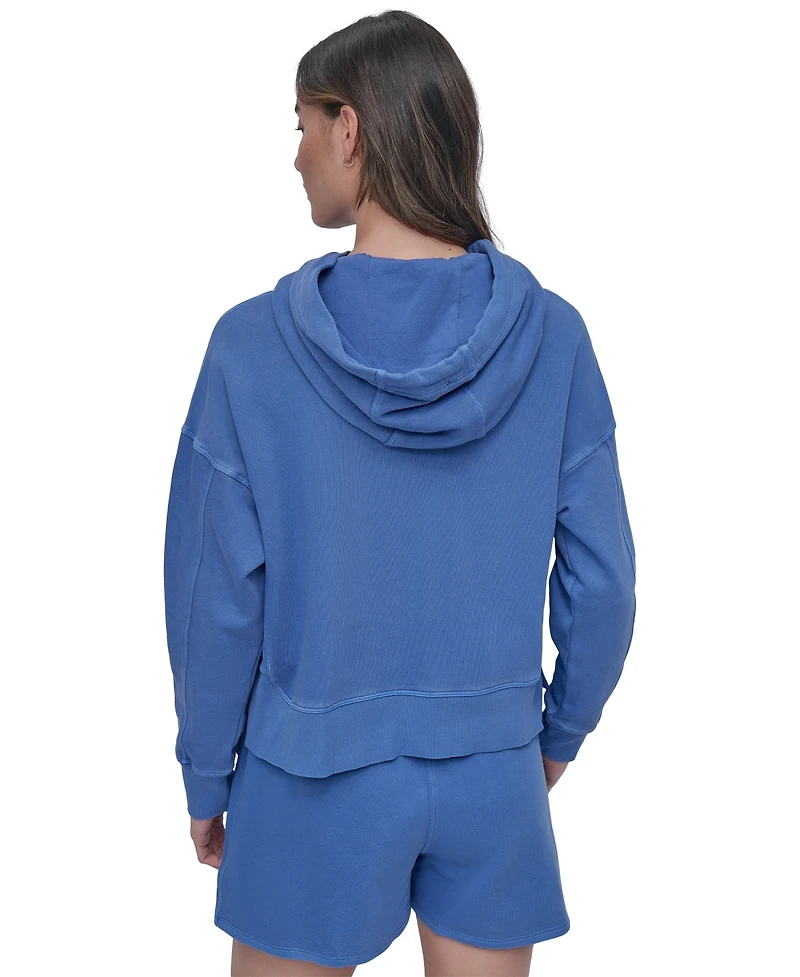 Dkny Sport Women's Cotton Embroidered Logo Pullover Hoodie