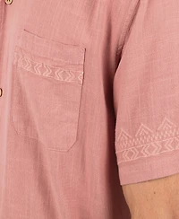 Hurley Men's Laguna Camp Embroidered Short Sleeve Shirt