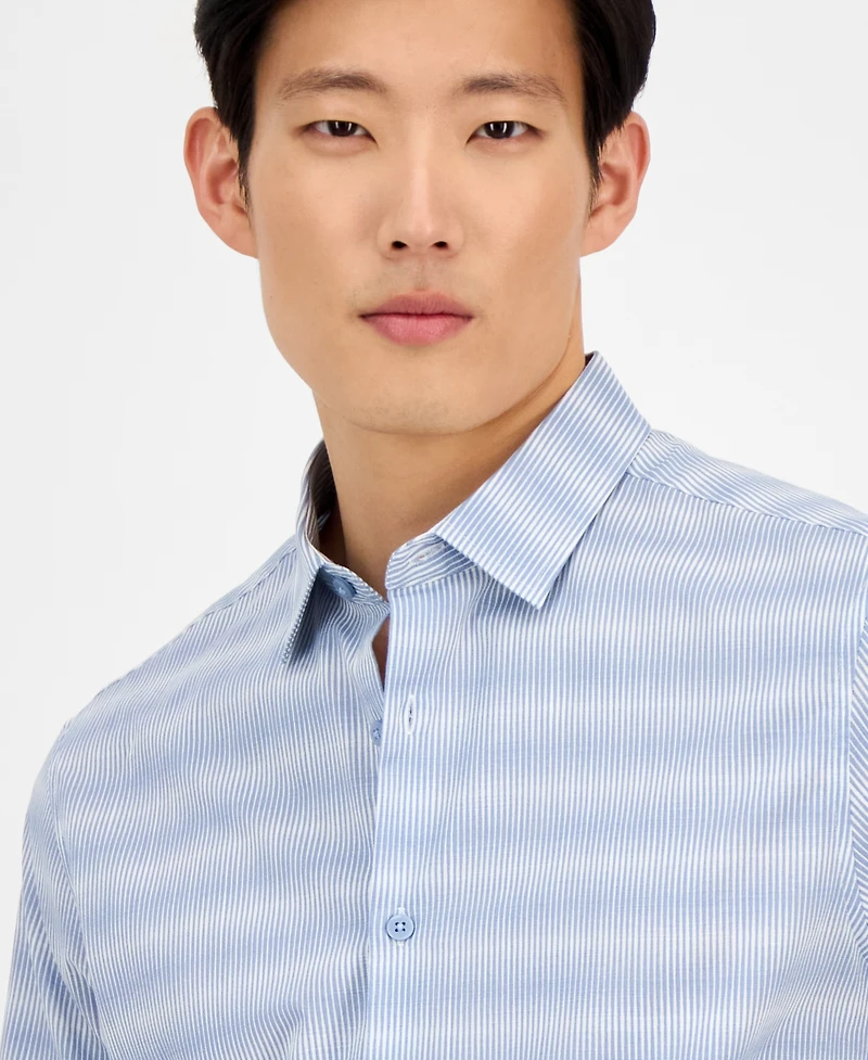 Alfani Men's Textured Stripe Shirt, Exclusively at Macy's