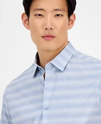 Alfani Men's Textured Stripe Shirt, Exclusively at Macy's