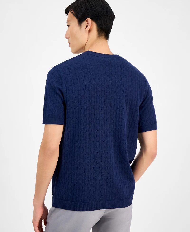 Alfani Men's Textured Sweater T-Shirt, Exclusively at Macy's