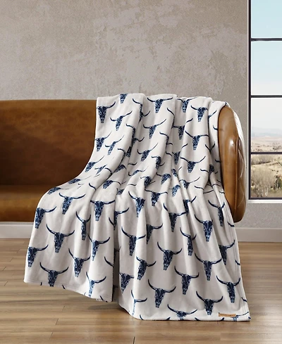 Wrangler Steer Head Ultra Soft Plush Fleece Blanket