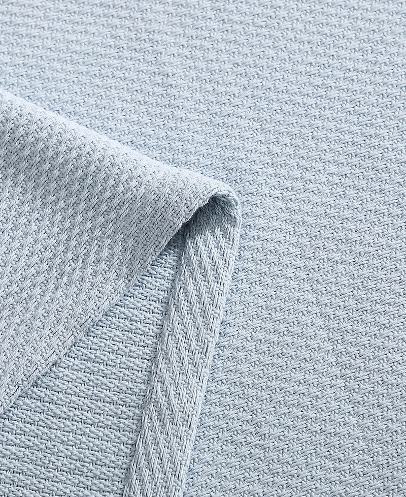 Tommy Hilfiger Pique Solid Cotton Blanket