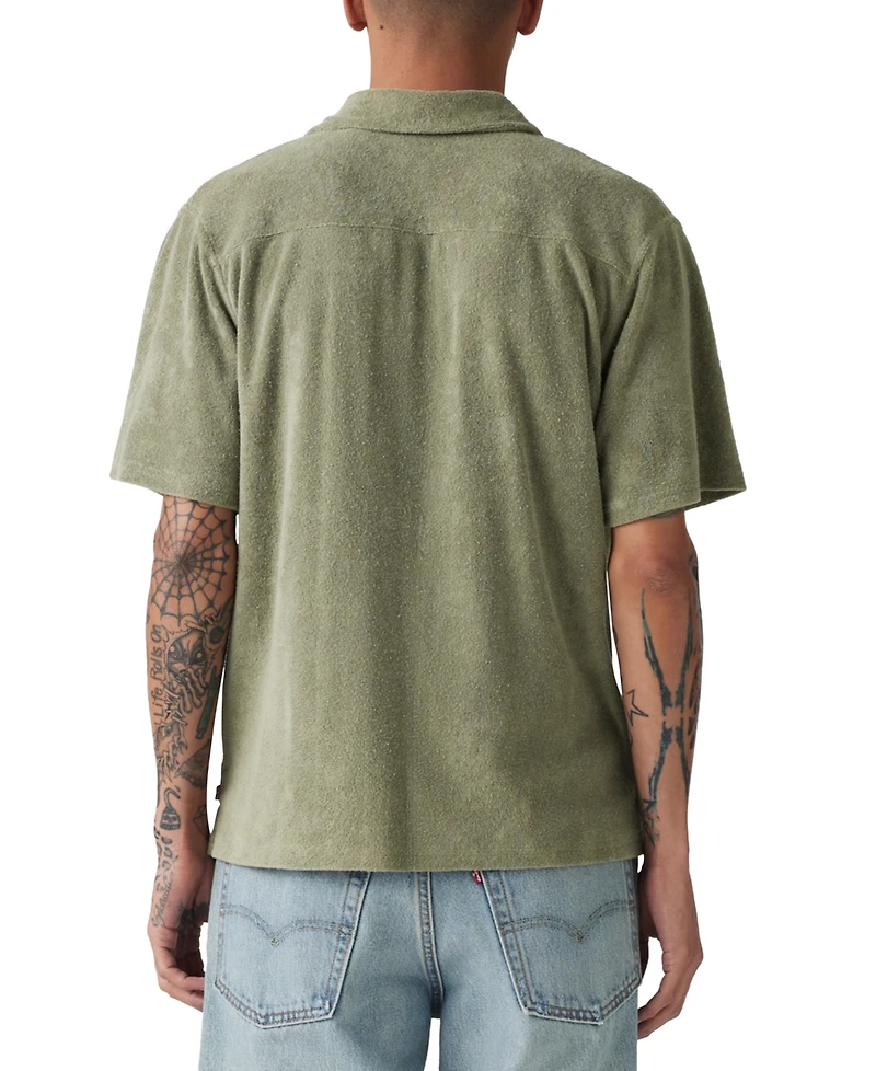 Levi's Men's Portola Short Sleeve Terry Button-Front Camp Shirt