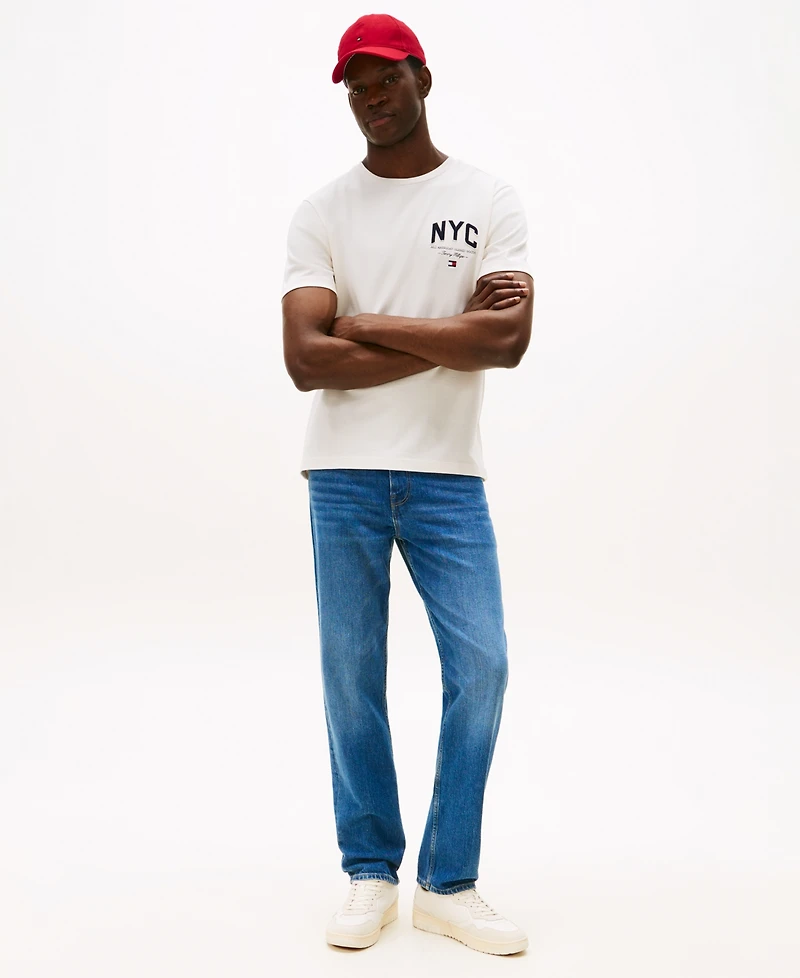 Tommy Hilfiger Men's Embroidered Nyc Logo T-Shirt