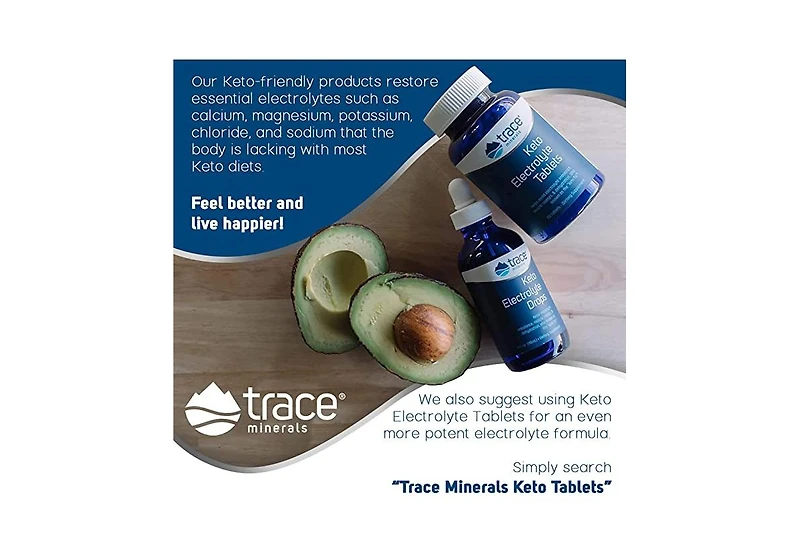 Trace Minerals Keto Electrolyte Drops | Full Spectrum Electrolytes for Dehydration, Muscle Cramps, Electrolyte Imbalance | Gluten Free,