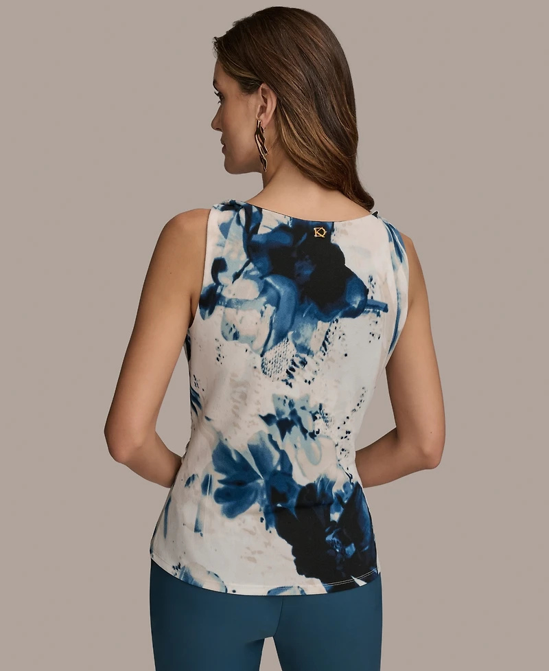 Donna Karan New York Women's Printed Twist-Strap Tank Top