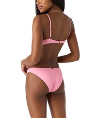 Oneill Juniors Ribbed Knot Front Bikini Top Hipster Bottoms