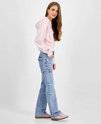 Madden Girl Juniors' Low Rise Cargo Bootcut Jeans