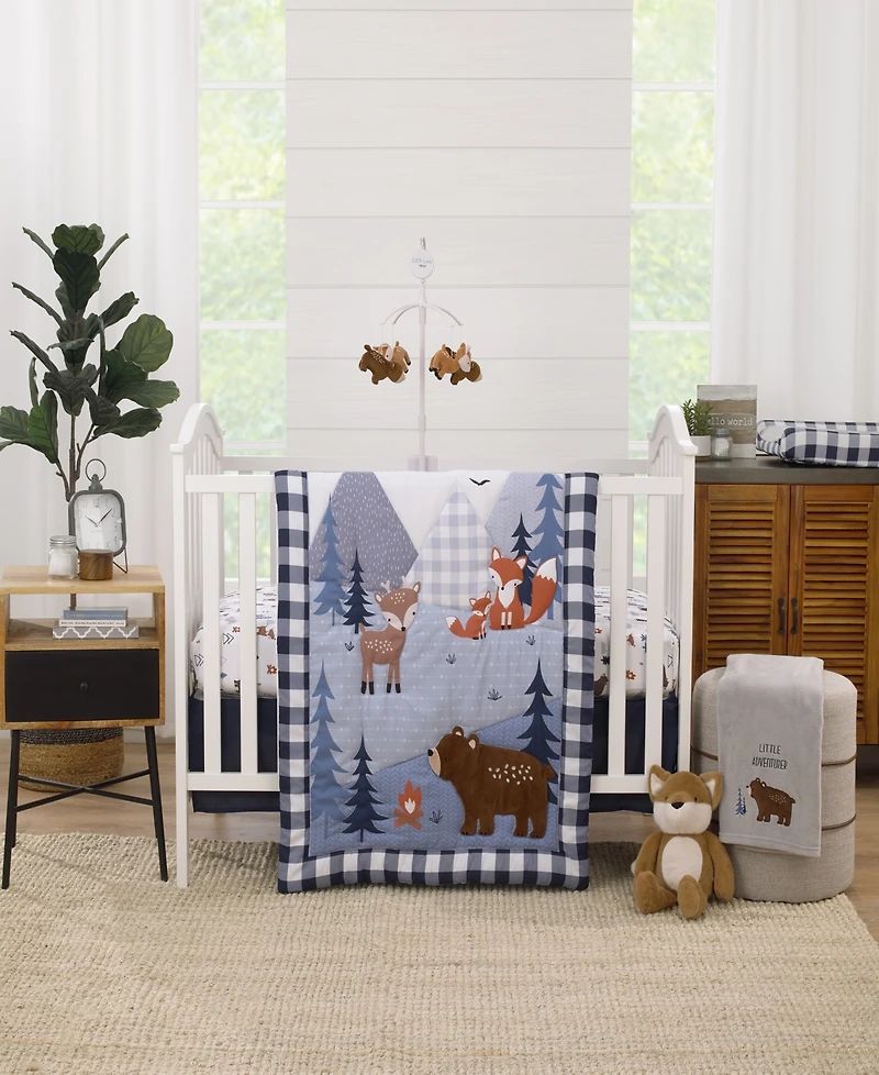 Little Love by NoJo National Park Forest Friends Fitted Sheet, Crib