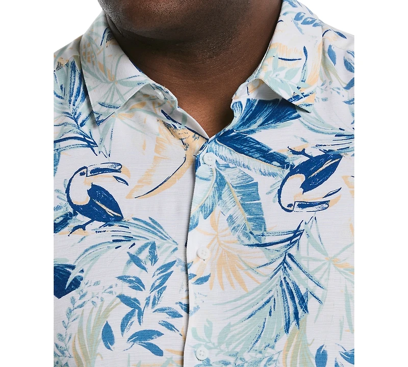 Cubavera Men's Big & Tall Classic-Fit Toucan-Print Button-Down Shirt