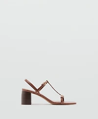 Mango Women's Straps Heel Sandals