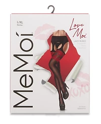 MeMoi Women's Lady Red Suspender 20 Denier Sheer Pantyhose LOV405